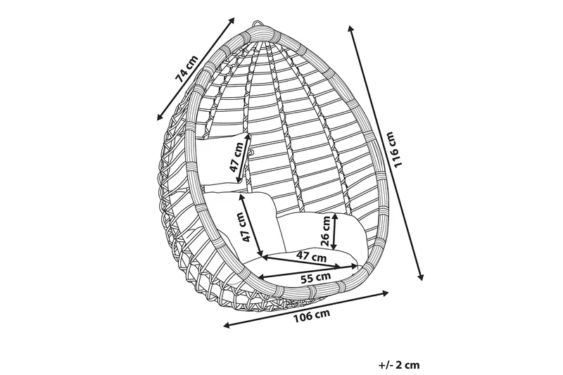 Parylak Hengestol - Grå - Hagemøbler - Stoler & Lenestoler - Hengestoler