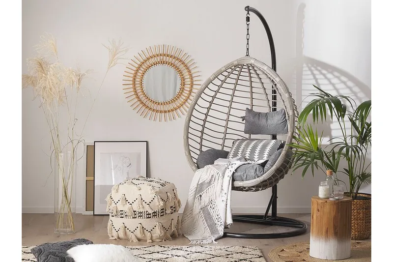 Parylak Hengestol med Stativ - Grå - Hagemøbler - Stoler & Lenestoler - Hengestoler