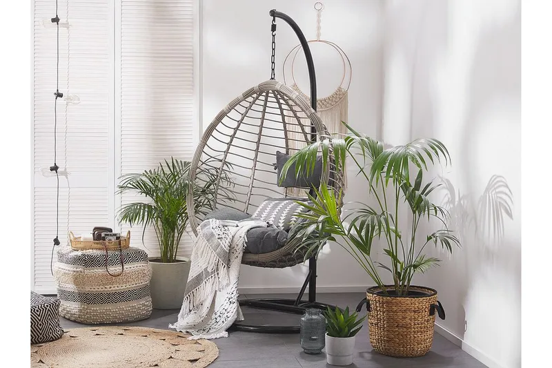 Parylak Hengestol med Stativ - Grå - Hagemøbler - Stoler & Lenestoler - Hengestoler