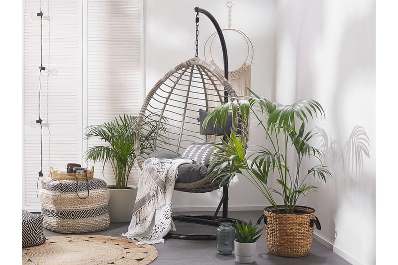 Parylak Hengestol med Stativ - Grå - Hagemøbler - Stoler & Lenestoler - Hengestoler