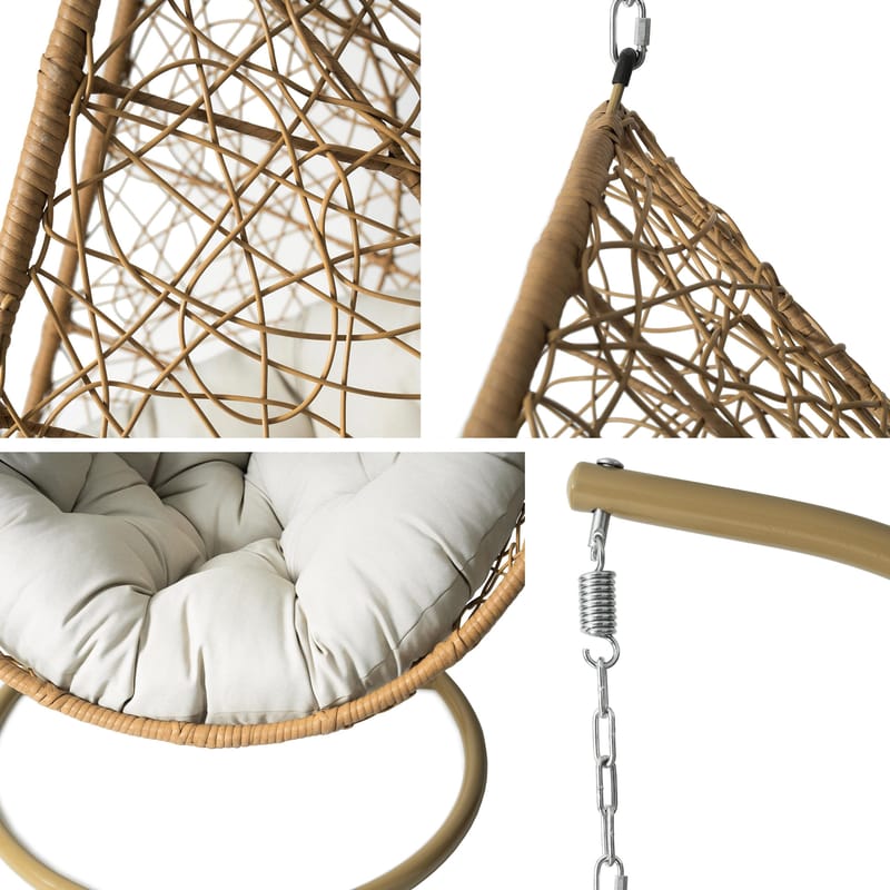 Solvero Hengestol utendørs - beige - Hagemøbler - Stoler & Lenestoler - Hengestoler - Hengestol med stativ