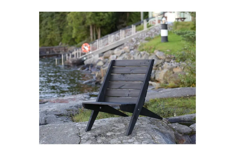 Hillerstorp EcoFurn Utestol Granny Furu oljet svart - Svart - Hagemøbler - Stoler & Lenestoler - Utelenestoler