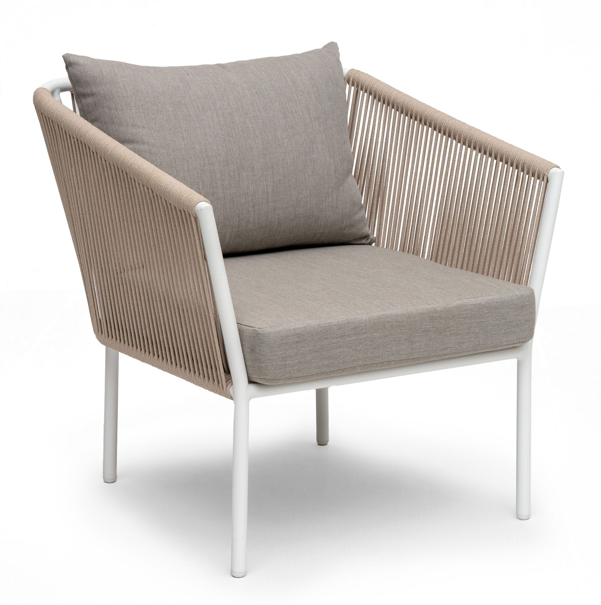 Hillerstorp Lersund utefåtølje hvit/beige - Hvit/Beige