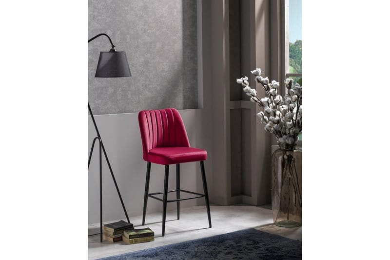 Huddy Barstol Utomhus 99 cm - Rød/Sort - Hagemøbler - Stoler & Lenestoler - Barstol