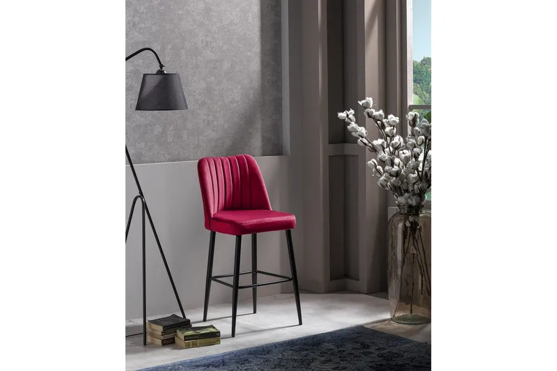 Huddy Barstol Utomhus 99 cm - Rød/Sort - Hagemøbler - Stoler & Lenestoler - Barstol