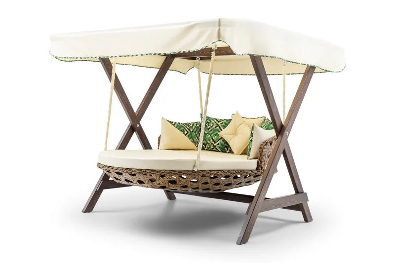 Hux Hengestol 188x140 cm - Krem - Hagemøbler - Stoler & Lenestoler - Hengestoler