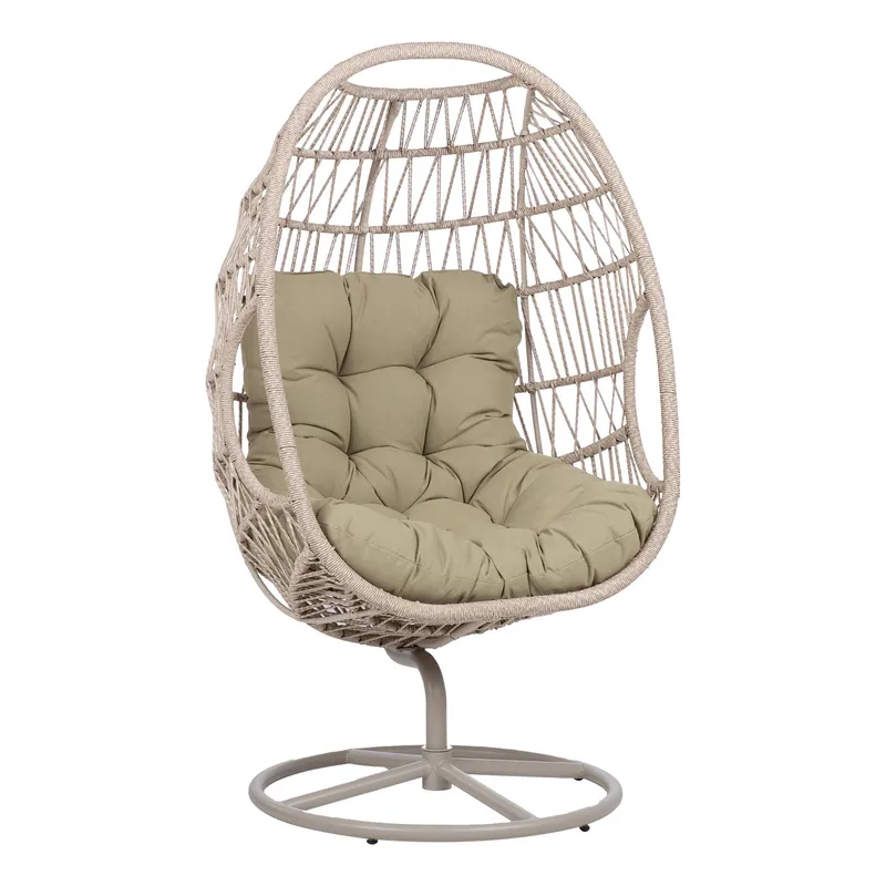 Hvilestol HOME4YOU Cassia Swivel 85x85x151 cm Beige, beige