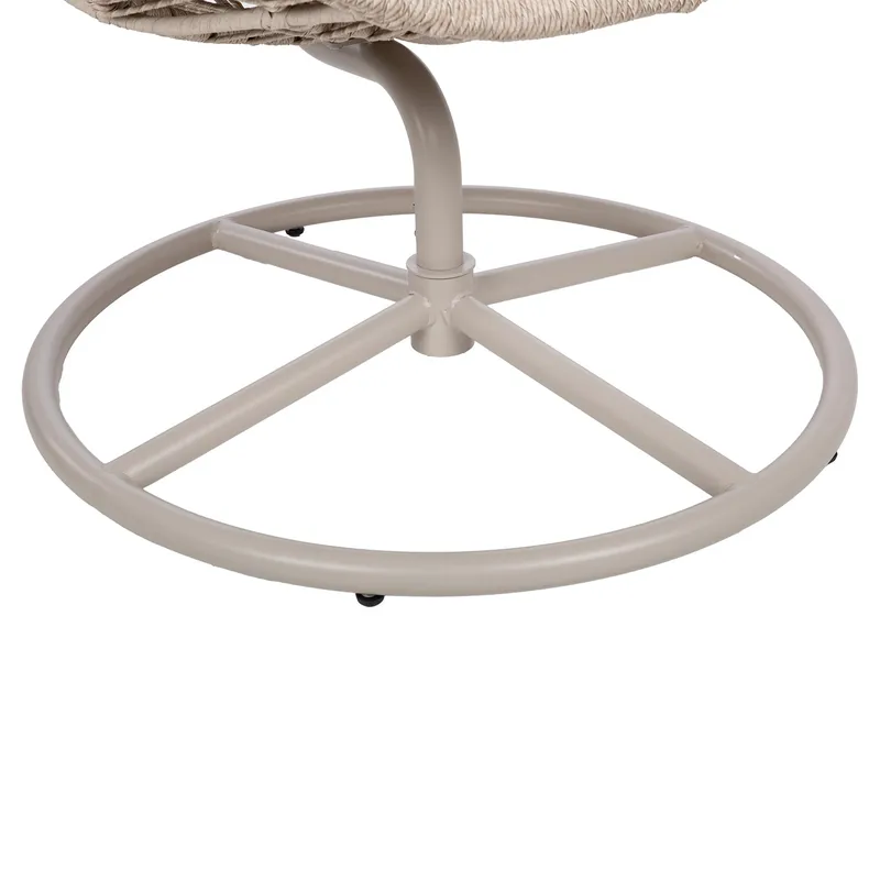 Hvilestol HOME4YOU Cassia Swivel 85x85x151 cm Beige - beige - Hagemøbler - Stoler & Lenestoler - Utelenestoler