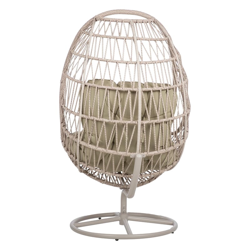 Hvilestol HOME4YOU Cassia Swivel 85x85x151 cm Beige - beige - Hagemøbler - Stoler & Lenestoler - Utelenestoler