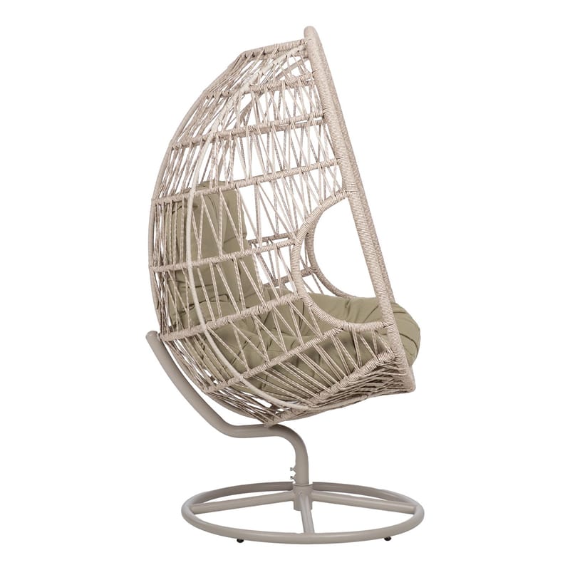 Hvilestol HOME4YOU Cassia Swivel 85x85x151 cm Beige - beige - Hagemøbler - Stoler & Lenestoler - Utelenestoler