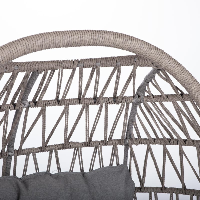 Hvilestol HOME4YOU Cassia Swivel 85x85x151 cm Grå - grå - Hagemøbler - Stoler & Lenestoler - Utelenestoler