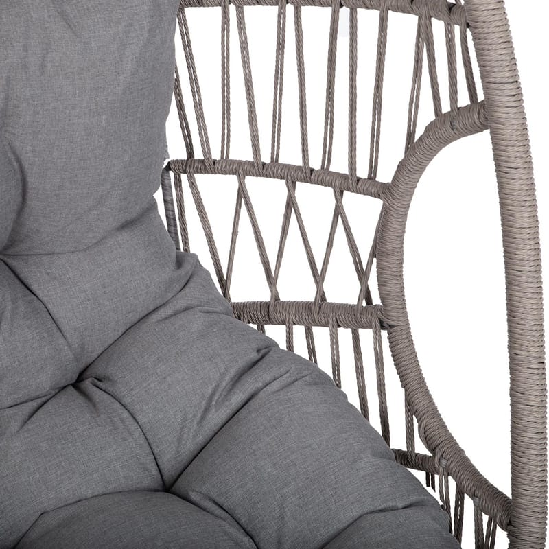 Hvilestol HOME4YOU Cassia Swivel 85x85x151 cm Grå - grå - Hagemøbler - Stoler & Lenestoler - Utelenestoler