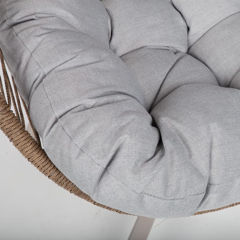 Hvilestol HOME4YOU Dorian swivel 89x95x154 cm lysebrun - Lysebrun - Hagemøbler - Stoler & Lenestoler - Utelenestoler