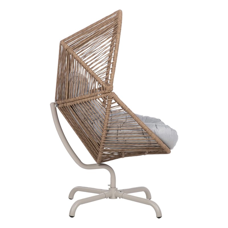 Hvilestol HOME4YOU Dorian swivel 89x95x154 cm lysebrun - Lysebrun - Hagemøbler - Stoler & Lenestoler - Utelenestoler