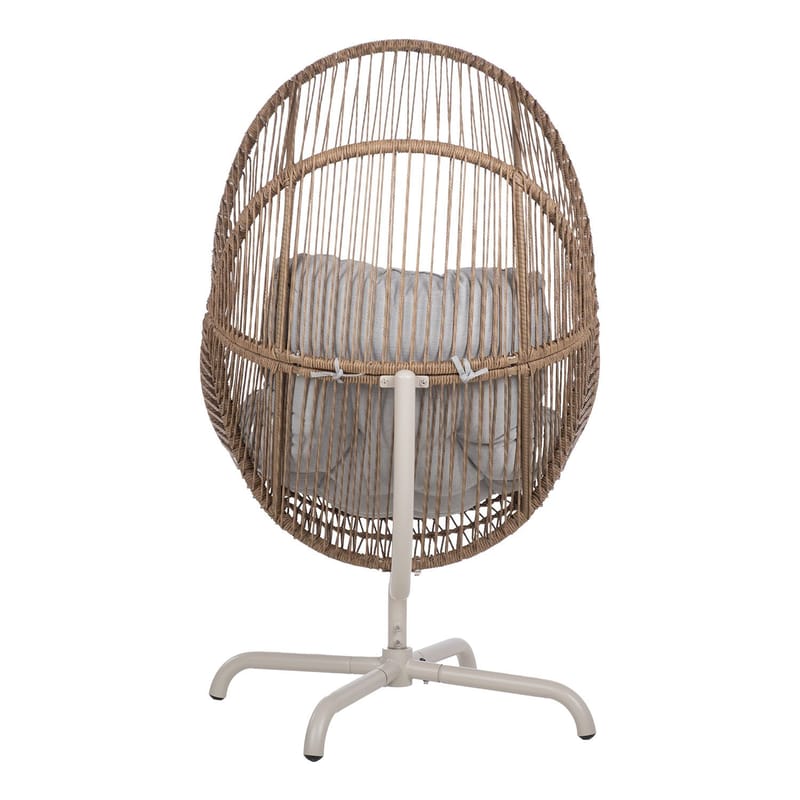 Hvilestol HOME4YOU Dorian swivel 89x95x154 cm lysebrun - Lysebrun - Hagemøbler - Stoler & Lenestoler - Utelenestoler