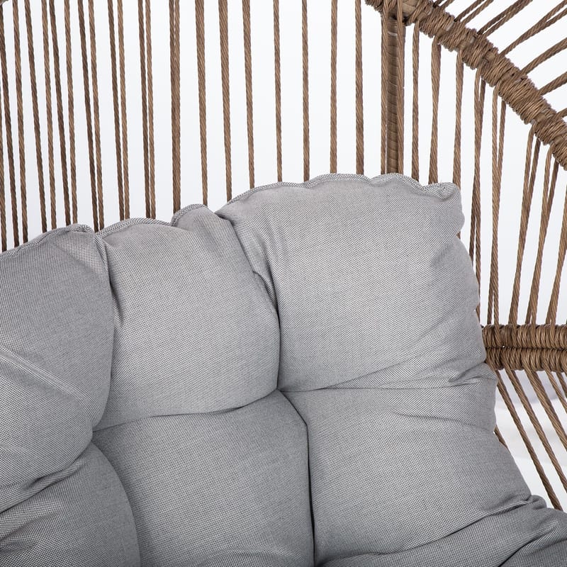 Hvilestol HOME4YOU Dorian swivel 89x95x154 cm lysebrun - Lysebrun - Hagemøbler - Stoler & Lenestoler - Utelenestoler