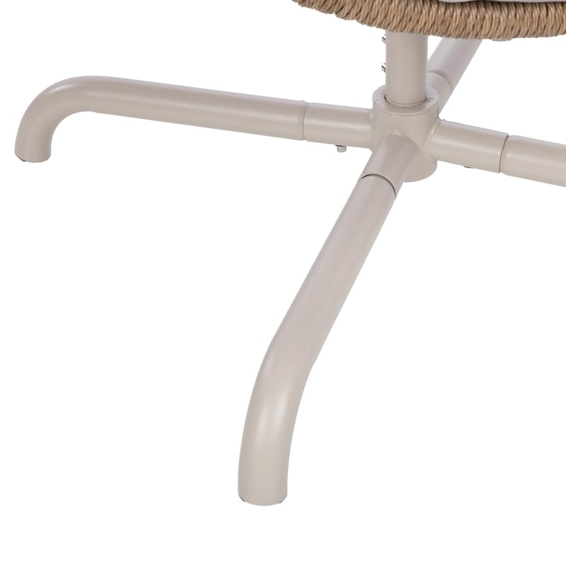 Hvilestol HOME4YOU Dorian swivel 89x95x154 cm lysebrun - Lysebrun - Hagemøbler - Stoler & Lenestoler - Utelenestoler