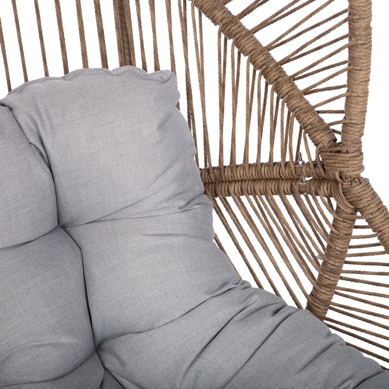 Hvilestol HOME4YOU Dorian swivel 89x95x154 cm lysebrun - Lysebrun - Hagemøbler - Stoler & Lenestoler - Utelenestoler