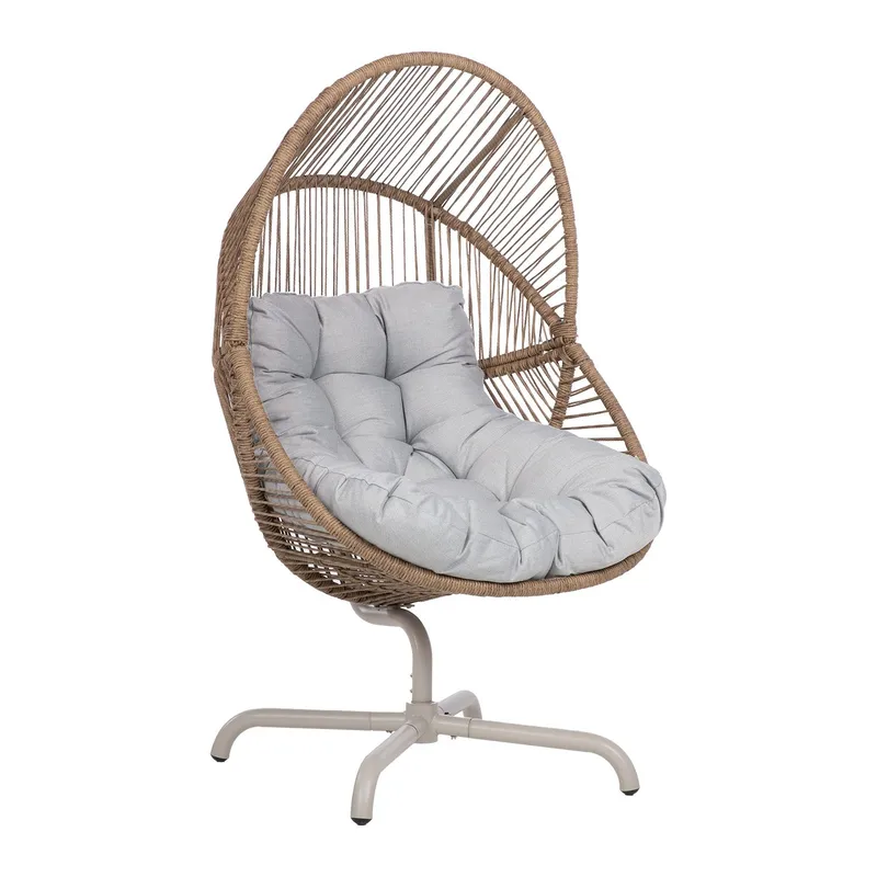 Hvilestol HOME4YOU Dorian swivel 89x95x154 cm lysebrun, Lysebrun