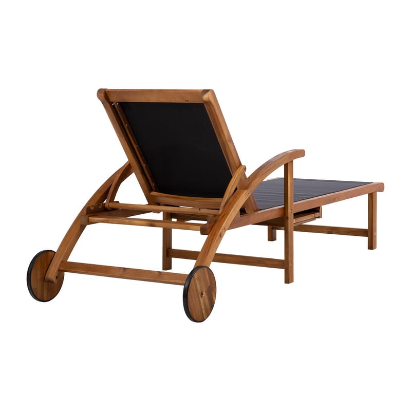 Kontorstol HOME4YOU Fabiola Svart - svart - Hagemøbler - Stoler & Lenestoler - Solseng & solvogner