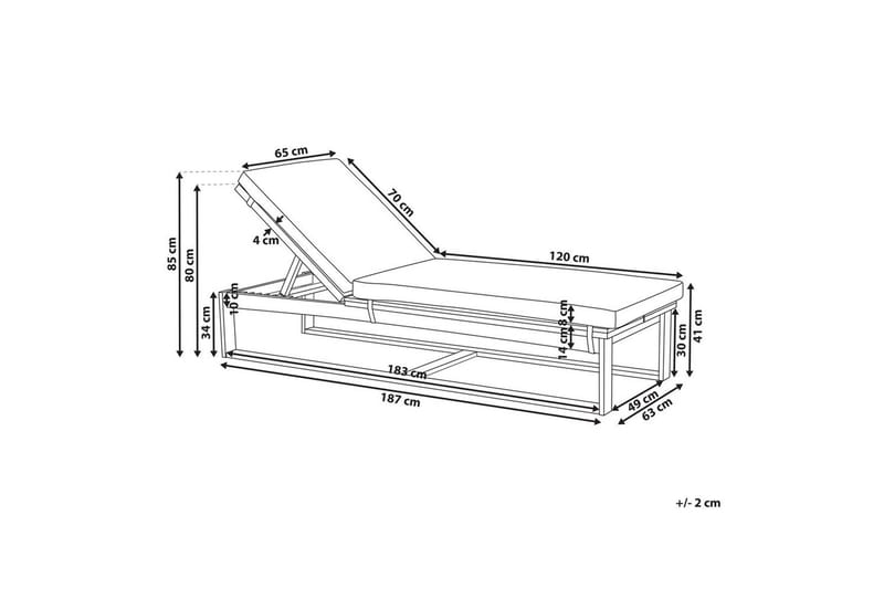 Lenestol Azzanello - Hagemøbler - Stoler & Lenestoler - Solseng & solvogner