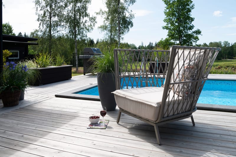 Lenestol Hillerstorp Jet Set Lounge - Beige - Hagemøbler - Stoler & Lenestoler - Utelenestoler