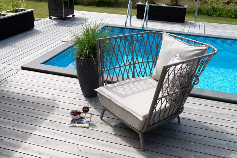 Lenestol Hillerstorp Jet Set Lounge - Beige - Hagemøbler - Stoler & Lenestoler - Utelenestoler