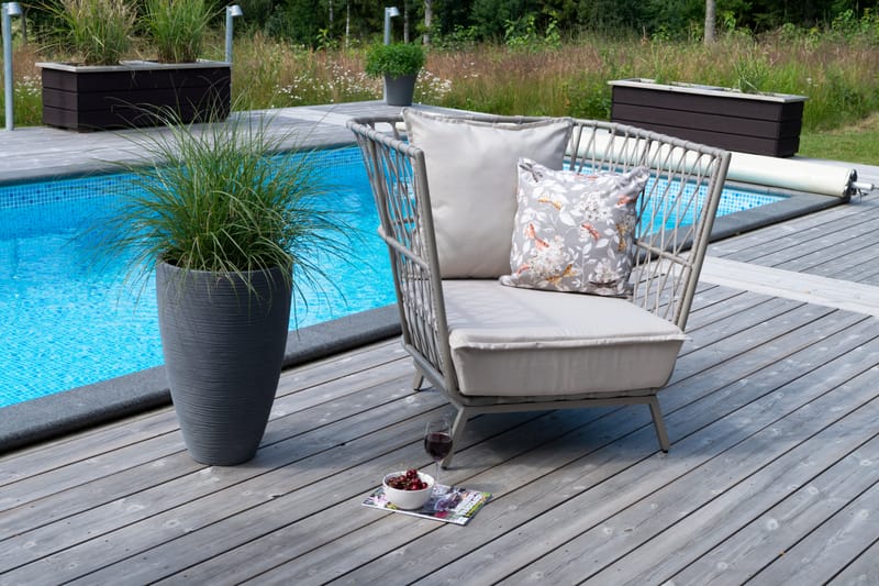 Lenestol Hillerstorp Jet Set Lounge - Beige - Hagemøbler - Stoler & Lenestoler - Utelenestoler