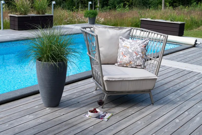 Lenestol Hillerstorp Jet Set Lounge - Beige - Hagemøbler - Stoler & Lenestoler - Utelenestoler