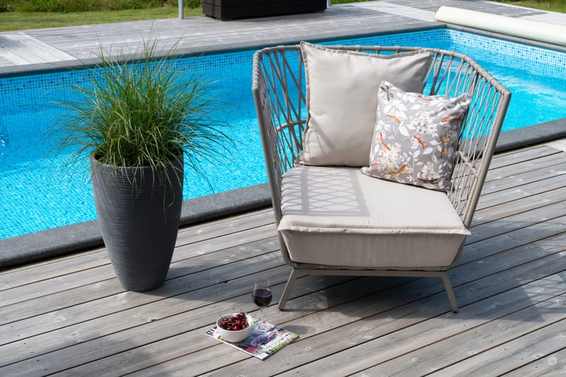 Lenestol Hillerstorp Jet Set Lounge - Beige - Hagemøbler - Stoler & Lenestoler - Utelenestoler