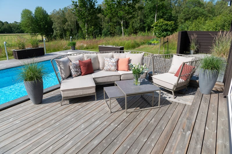 Lenestol Hillerstorp Jet Set Lounge - Beige - Hagemøbler - Stoler & Lenestoler - Utelenestoler