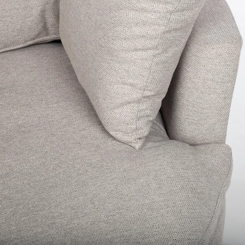 Lenestol HOME4YOU Fluffy svingbar 110x105x65/86 cm Lys grå - Lys grå - Hagemøbler - Stoler & Lenestoler - Utelenestoler