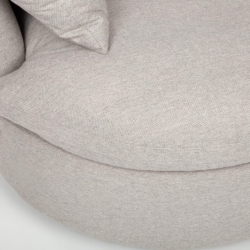 Lenestol HOME4YOU Fluffy svingbar 110x105x65/86 cm Lys grå - Lys grå - Hagemøbler - Stoler & Lenestoler - Utelenestoler