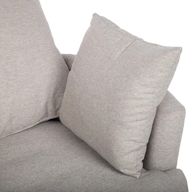 Lenestol HOME4YOU Fluffy svingbar 110x105x65/86 cm Lys grå - Lys grå - Hagemøbler - Stoler & Lenestoler - Utelenestoler