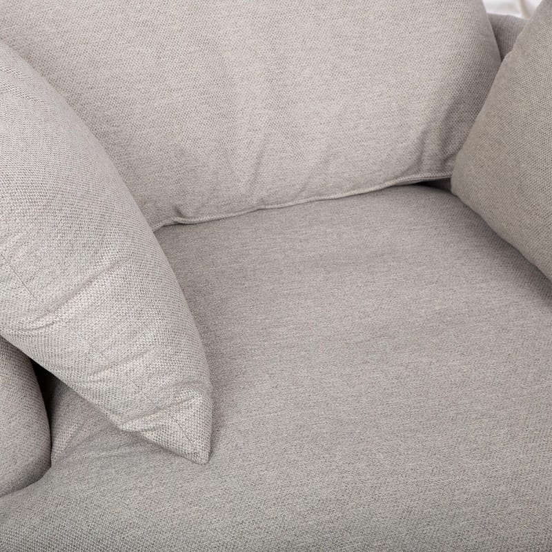 Lenestol HOME4YOU Fluffy svingbar 110x105x65/86 cm Lys grå - Lys grå - Hagemøbler - Stoler & Lenestoler - Utelenestoler