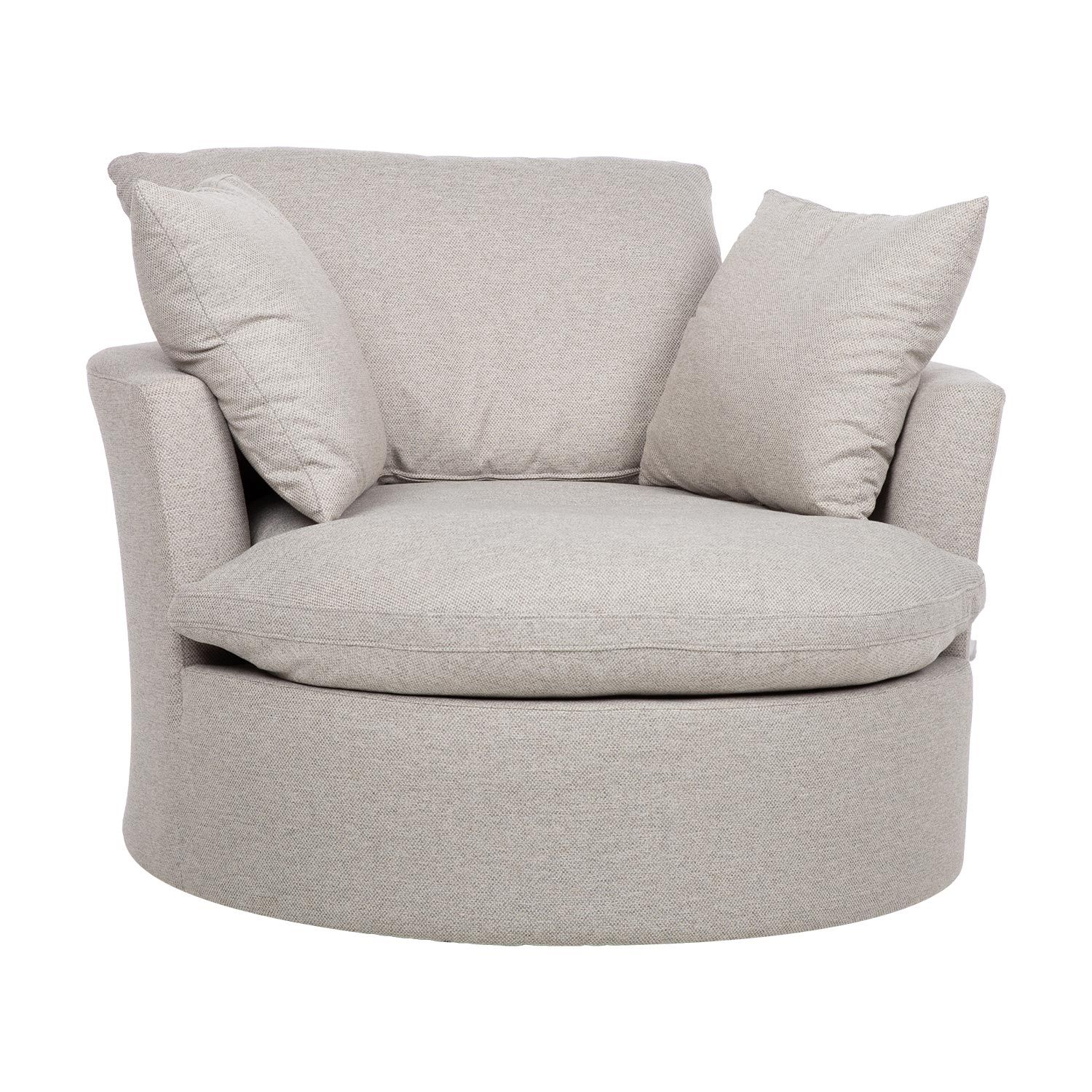 Lenestol HOME4YOU Fluffy svingbar 110x105x65/86 cm Lys grå - Lys grå