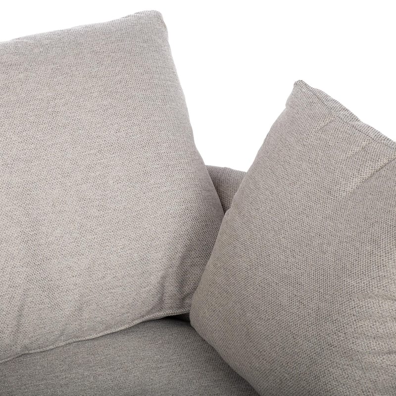 Lenestol HOME4YOU Fluffy svingbar 110x105x65/86 cm Lys grå - Lys grå - Hagemøbler - Stoler & Lenestoler - Utelenestoler