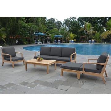 Lenestol HOME4YOU Maldive teak - brun - Hagemøbler - Stoler & Lenestoler - Utelenestoler