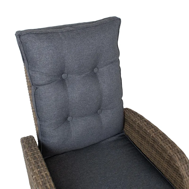 Lenestol HOME4YOU Moor 150x40xh74 cm, melamin med eikebark - brun - Hagemøbler - Stoler & Lenestoler - Posisjonsstol