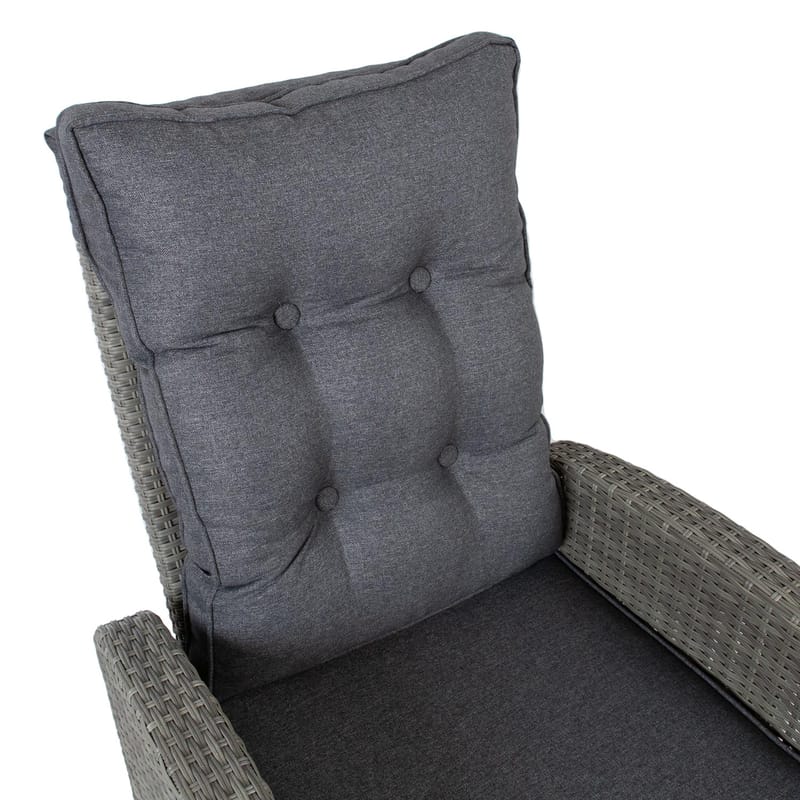 Lenestol HOME4YOU Moor 80x40xh85 cm, melamin med eikebark - grå - Hagemøbler - Stoler & Lenestoler - Posisjonsstol