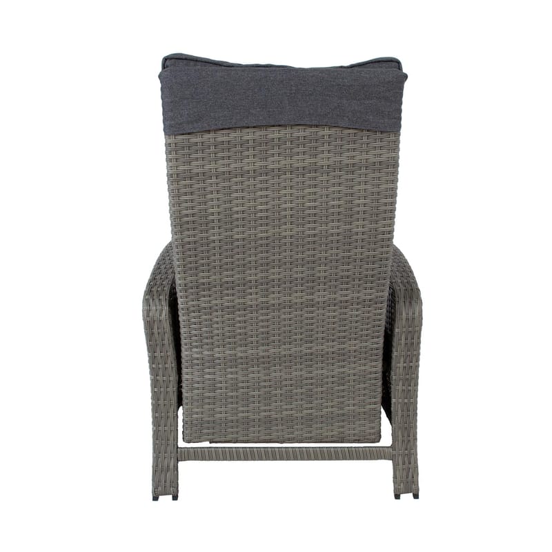 Lenestol HOME4YOU Moor 80x40xh85 cm, melamin med eikebark - grå - Hagemøbler - Stoler & Lenestoler - Posisjonsstol