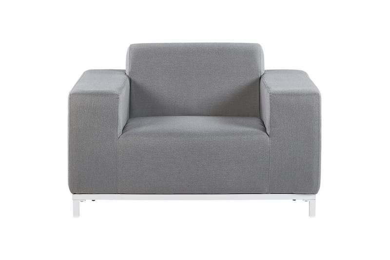 Lenestol sett på 2 Rovigo - Grå, hvit - Hagemøbler - Stoler & Lenestoler - Utelenestoler