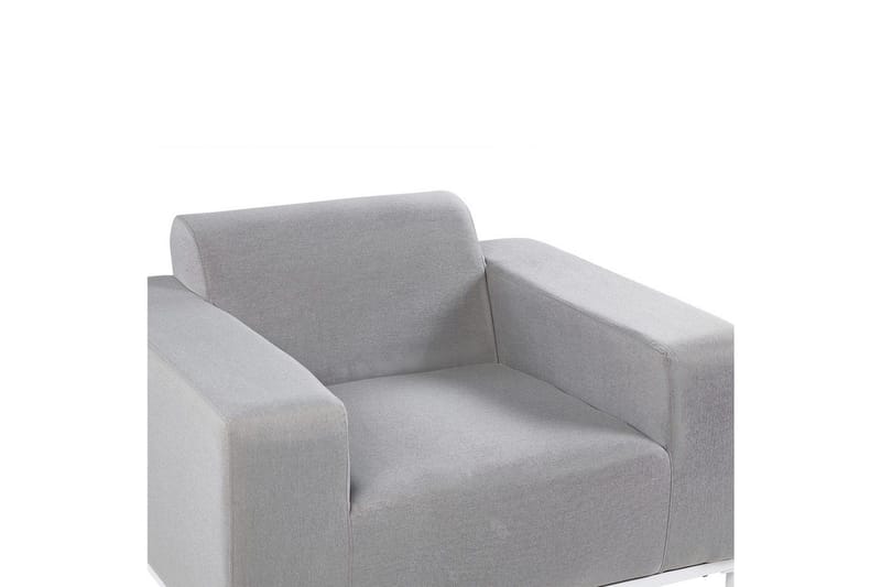 Lenestol sett på 2 Rovigo - Lysegrå, Hvit, Lysegrå, hvit - Hagemøbler - Stoler & Lenestoler - Utelenestoler