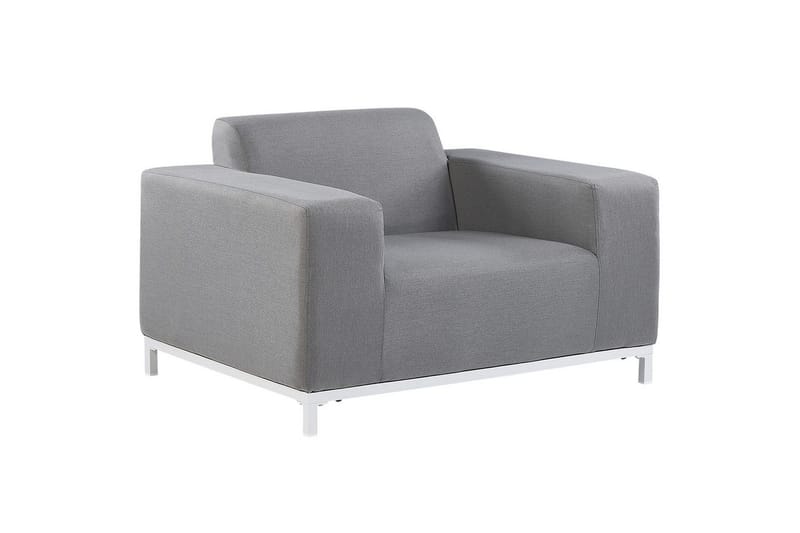 Lenestol sett på 2 Rovigo - Grå, hvit - Hagemøbler - Stoler & Lenestoler - Utelenestoler