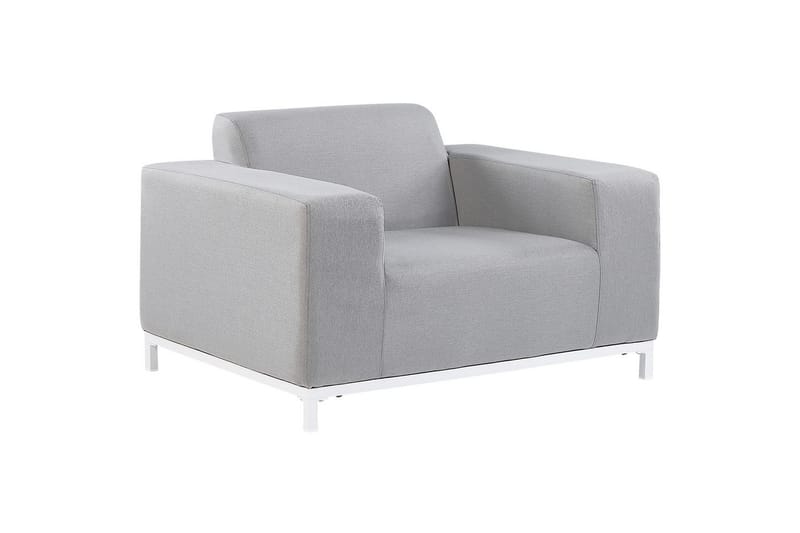 Lenestol sett på 2 Rovigo - Lysegrå, Hvit, Lysegrå, hvit - Hagemøbler - Stoler & Lenestoler - Utelenestoler