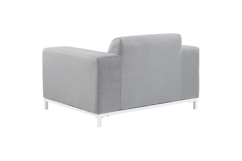 Lenestol sett på 2 Rovigo - Lysegrå, Hvit, Lysegrå, hvit - Hagemøbler - Stoler & Lenestoler - Utelenestoler