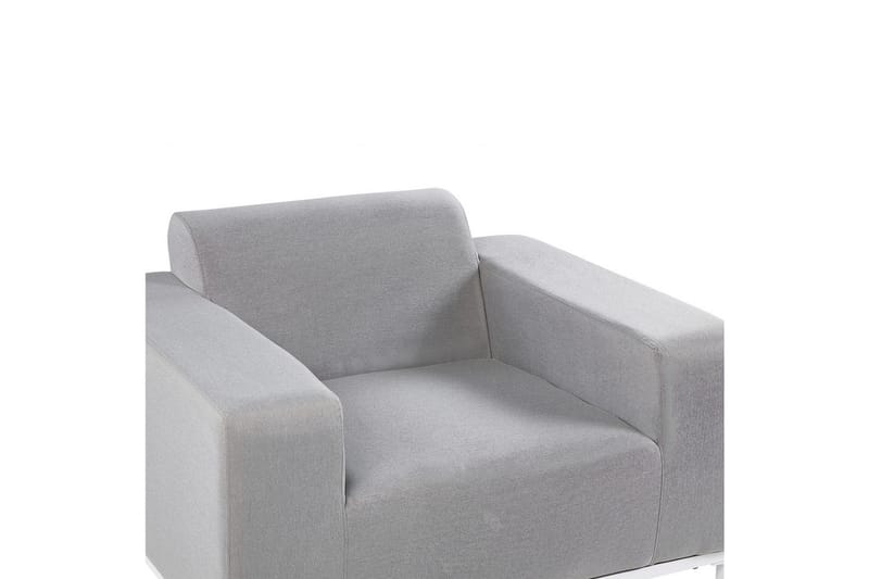 Lenestol sett på 2 Rovigo - Lysegrå, Hvit, Lysegrå, hvit - Hagemøbler - Stoler & Lenestoler - Utelenestoler