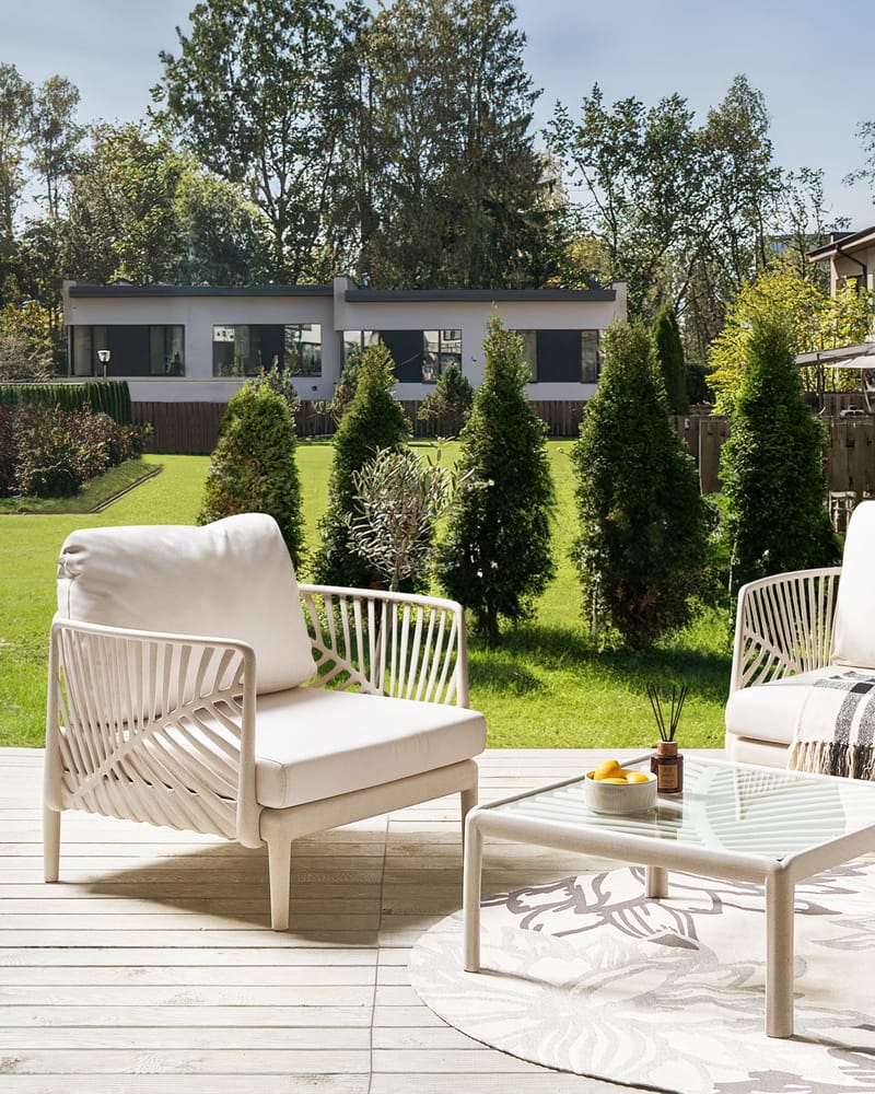 Lenestol utendørs Saturnia - Beige - Hagemøbler - Stoler & Lenestoler - Utelenestoler