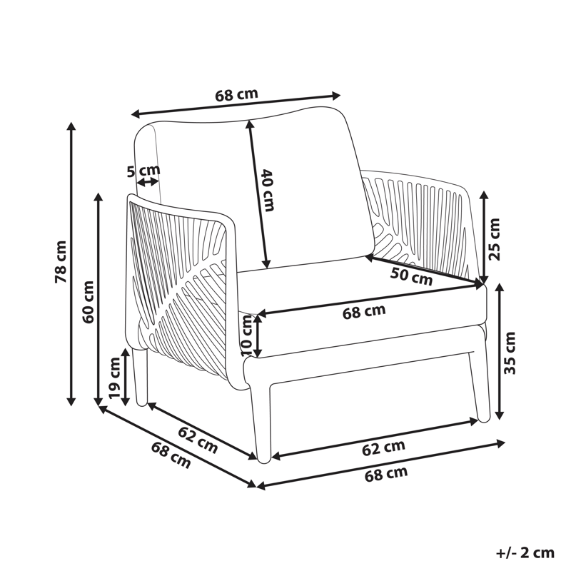 Lenestol utendørs Saturnia - Beige - Hagemøbler - Stoler & Lenestoler - Utelenestoler