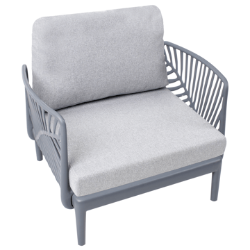Lenestol utendørs Saturnia - Grå - Hagemøbler - Stoler & Lenestoler - Utelenestoler